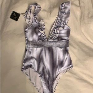 New with tags striped one piece swimsuit